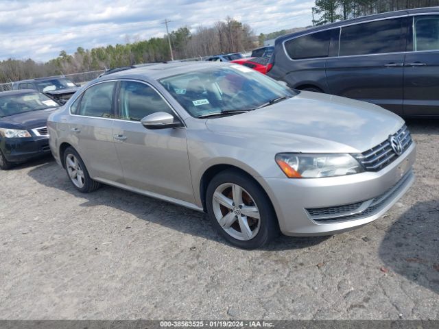 1VWBN7A31CC039482 | 2012 Volkswagen passat 2.0l tdi se