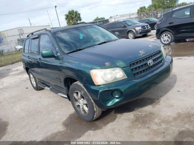 JTEGF21A910004626 | 2001 Toyota highlander v6 (a4)