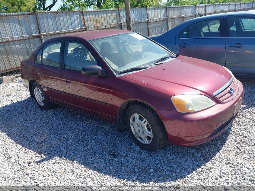 1HGES16572L014599 | 2002 HONDA CIVIC