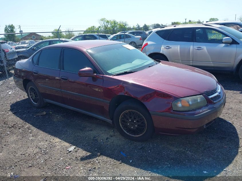 2G1WF52E639325091 | 2003 CHEVROLET IMPALA