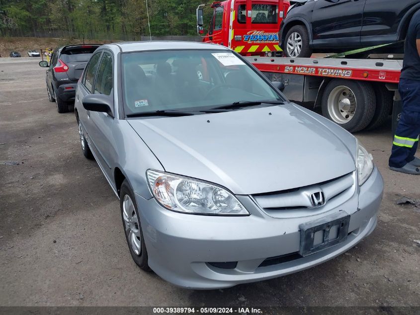 2HGES163X5H575430 | 2005 HONDA CIVIC