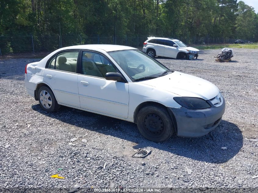 2HGES16585H523327 | 2005 HONDA CIVIC