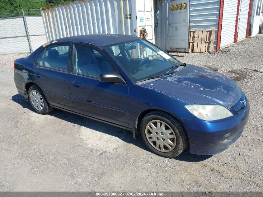 2HGES16685H567935 | 2005 HONDA CIVIC