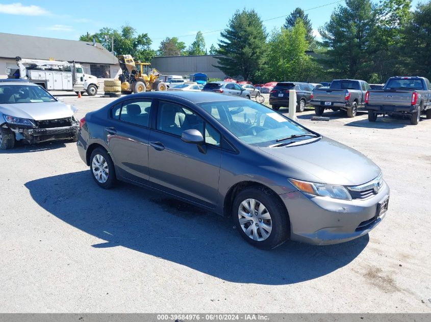 2HGFB2E58CH508657 | 2012 HONDA CIVIC