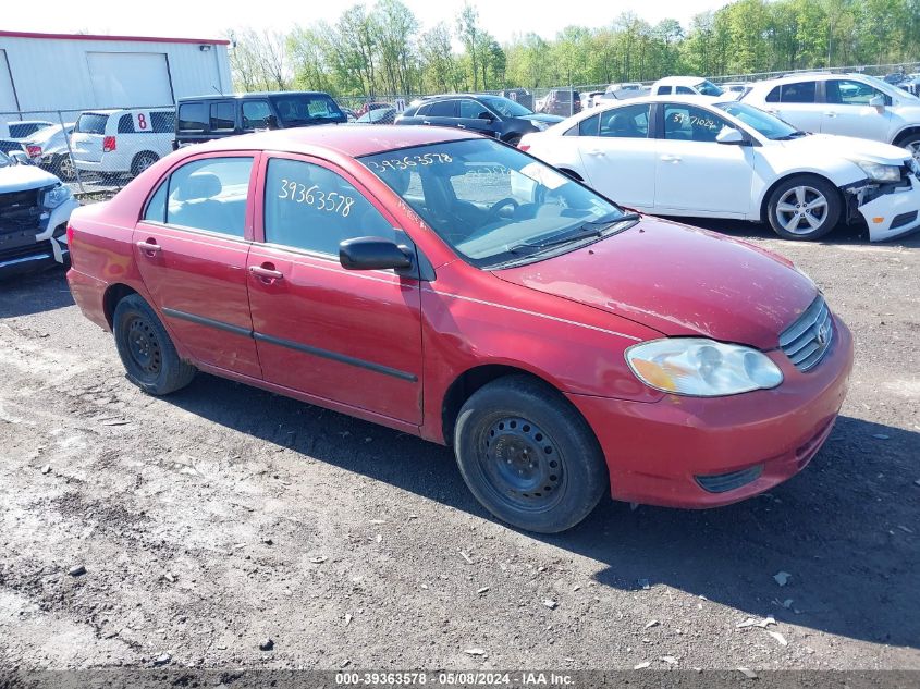 2T1BR32E43C161115 | 2003 TOYOTA COROLLA