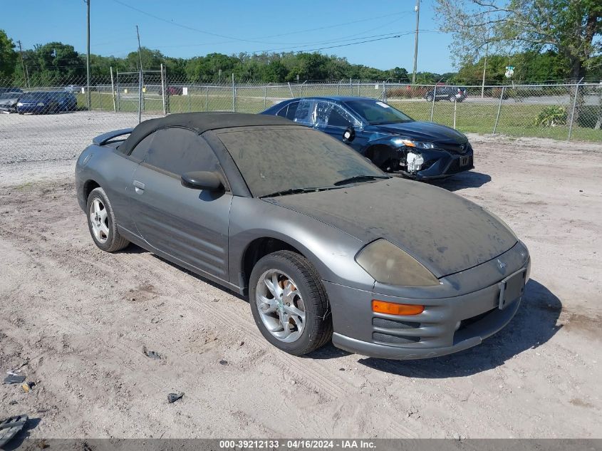 4A3AE45G02E036938 | 2002 MITSUBISHI ECLIPSE SPYDER