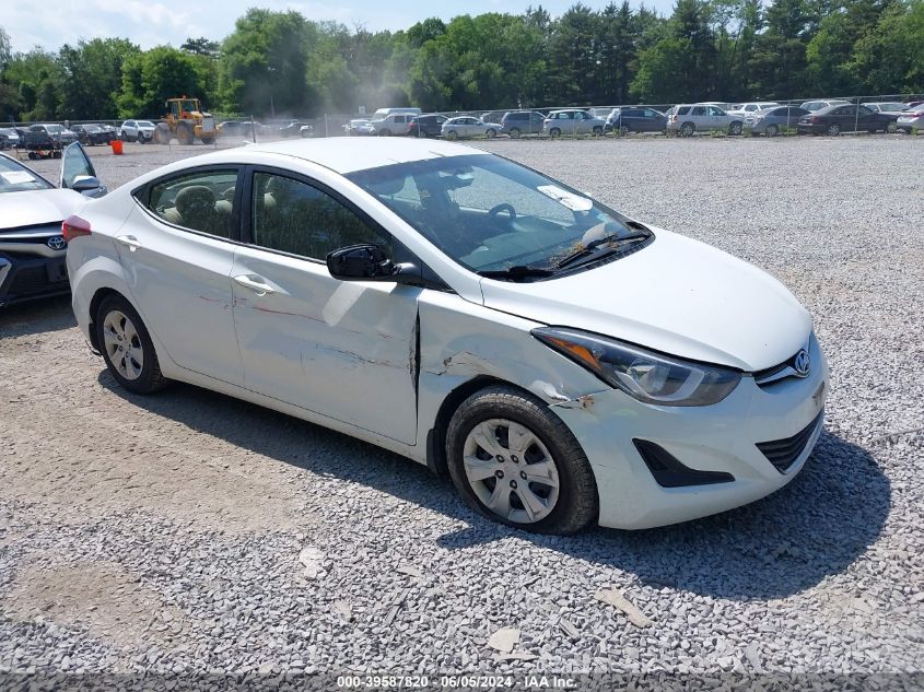 5NPDH4AE4GH683099 | 2016 HYUNDAI ELANTRA