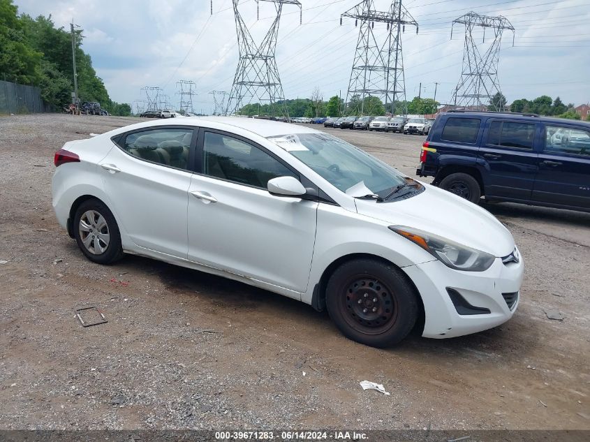 5NPDH4AE9GH715139 | 2016 HYUNDAI ELANTRA