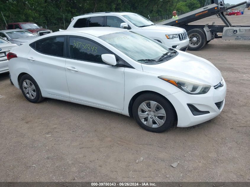 5NPDH4AE9GH729476 | 2016 HYUNDAI ELANTRA