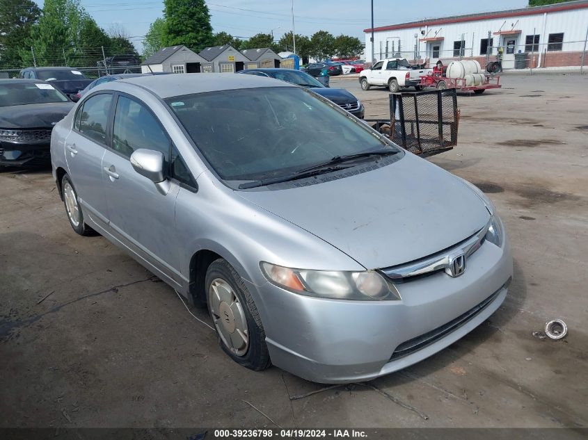 JHMFA36268S024206 | 2008 HONDA CIVIC HYBRID