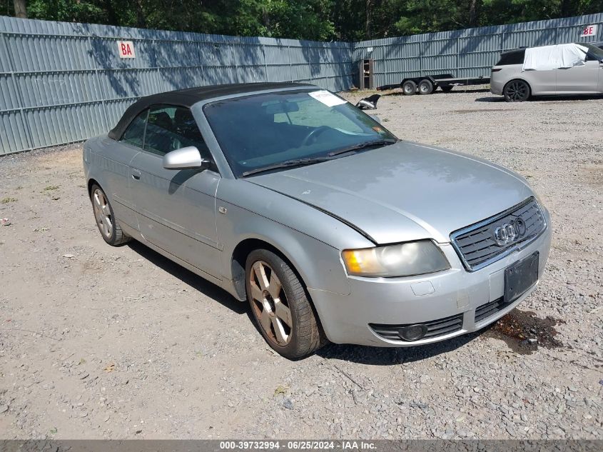 WAUAT48H23K012122 | 2003 AUDI A4