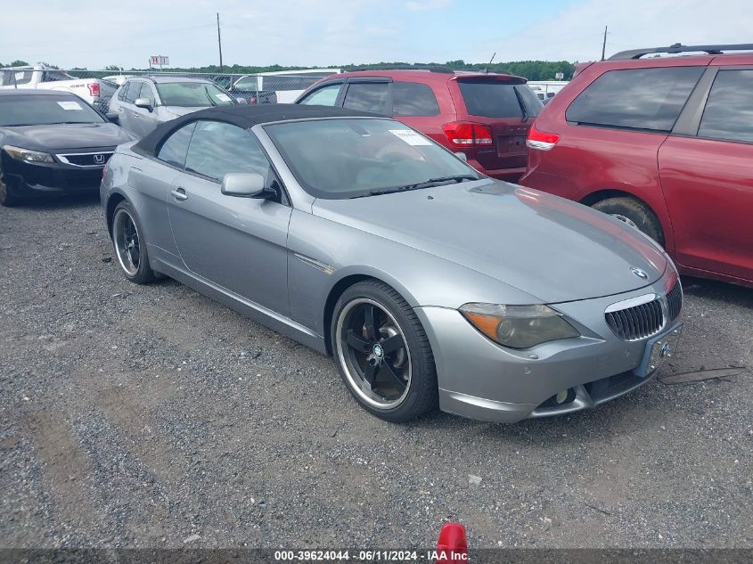 WBAEK73445B328179 | 2005 BMW 645CI