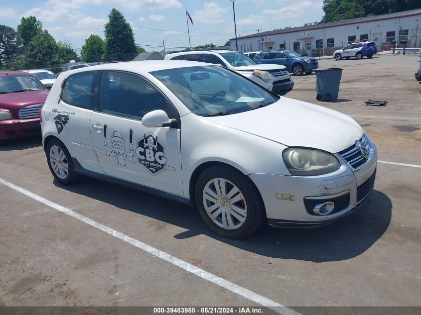 WVWFV71K78W220281 | 2008 VOLKSWAGEN GTI