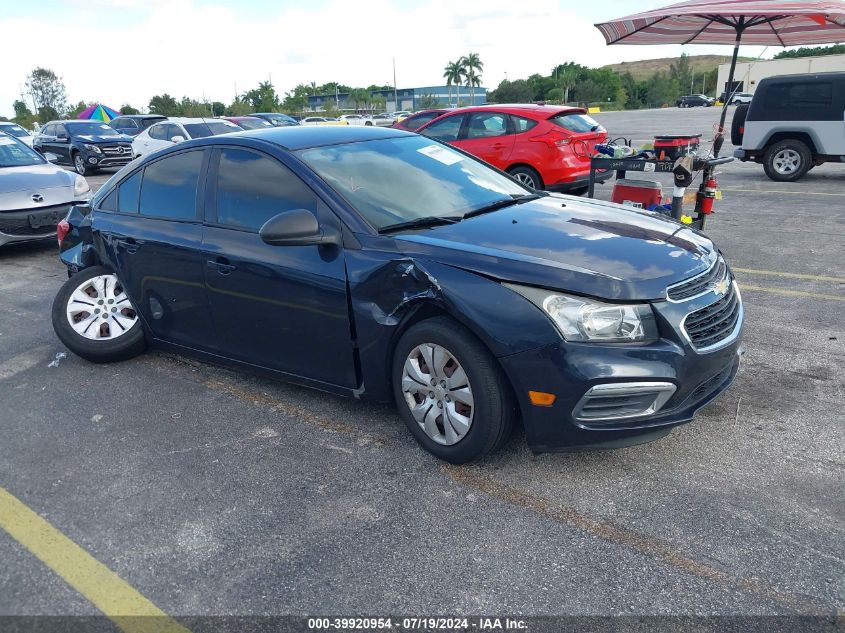 1G1PA5SH3F7299262 | 2015 CHEVROLET CRUZE