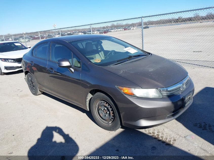 19XFB2F51CE317607 | 2012 HONDA CIVIC