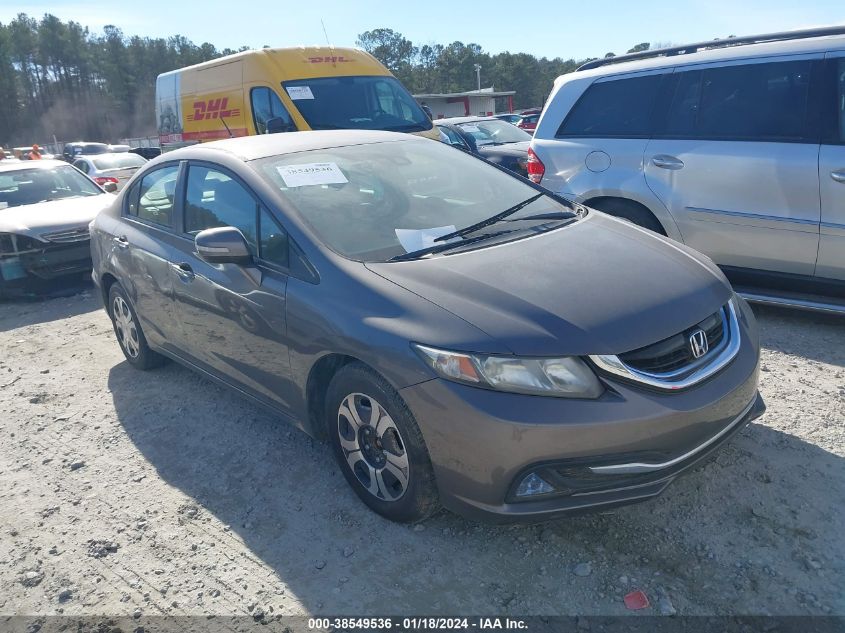 19XFB4F37DE000345 | 2013 HONDA CIVIC HYBRID