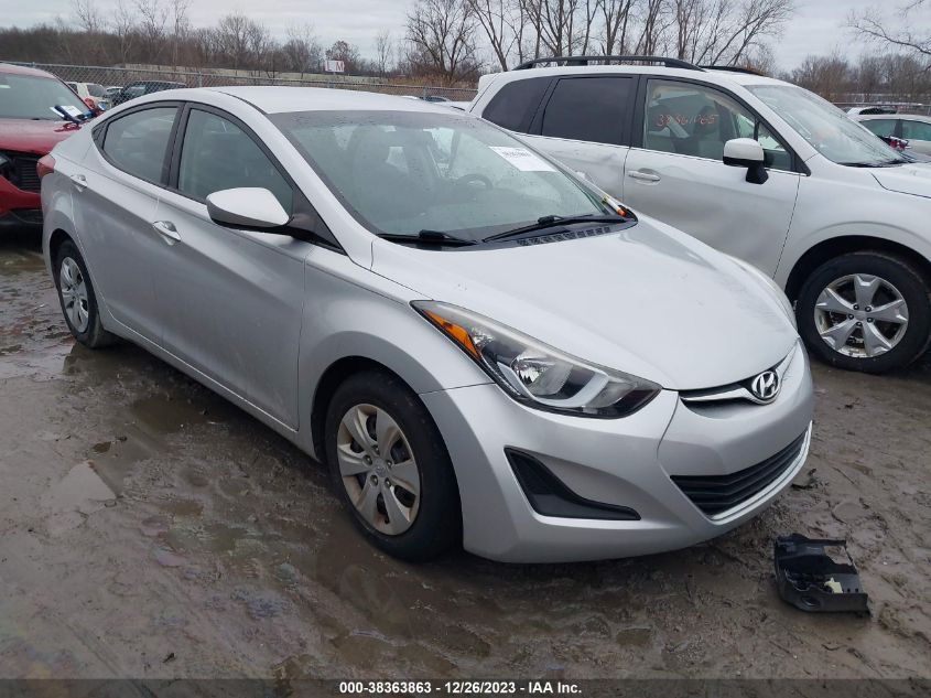 5NPDH4AE9GH705100 | 2016 HYUNDAI ELANTRA