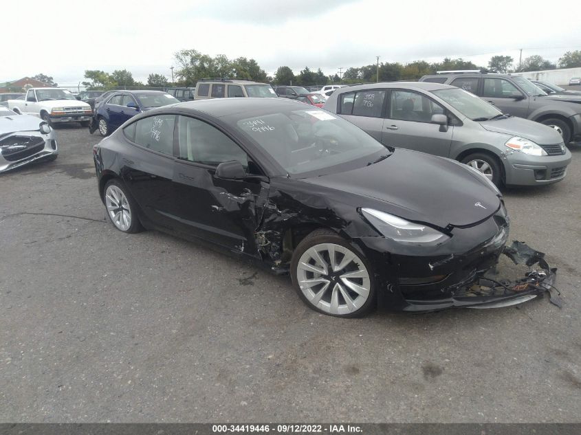 5YJ3E1EA2NF189510 | 2022 TESLA MODEL 3