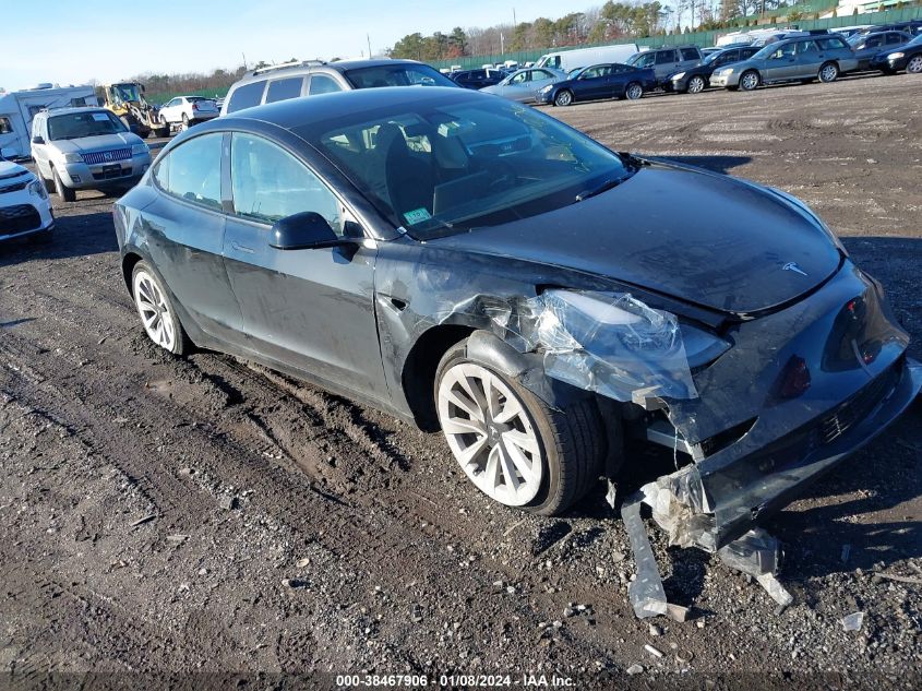 5YJ3E1EA8NF371695 | 2022 TESLA MODEL 3